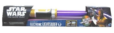 1349991104.jpg Hasbro Star Wars Electronic Mace Windu Lightsaber - Purple