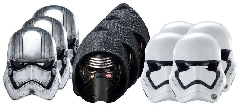 1350876232.jpg Star Wars MASKS - Character Mask Party Pack 8 - 4 x First Order Stormtrooper - 3 x Kylo Ren - 3 x Captain Phasma
