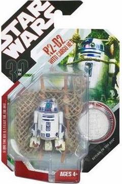 Star Wars Action Figure - R2-D2 with Cargo Net Figure Return of the Jedi with Exclusive Collector Coin - 30th Anniversary