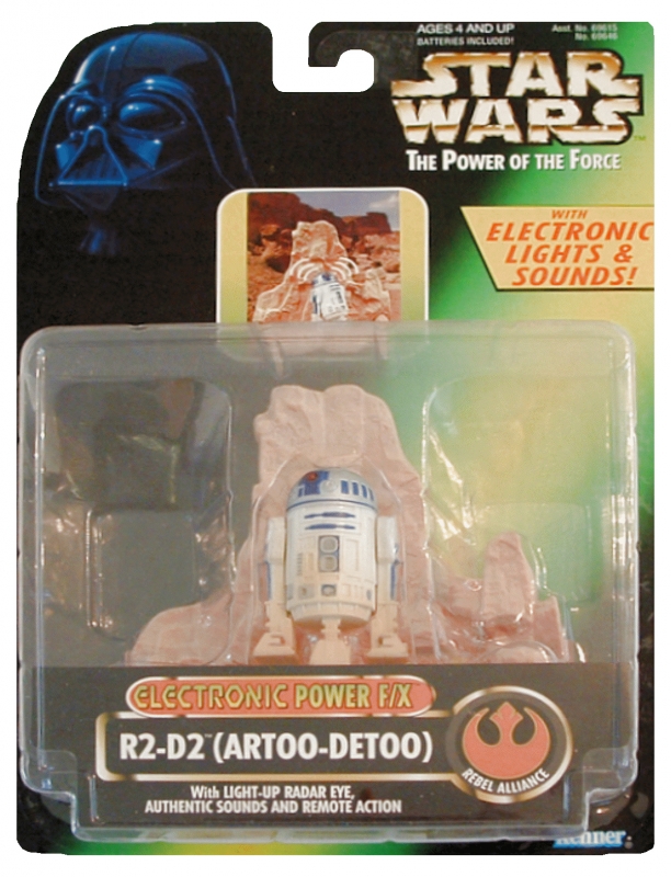 Star Wars Playsets - Electronic Power F/X R2-D2 (Artoo-Detoo) with Electronic Lights and Sounds - Power of the Force Green