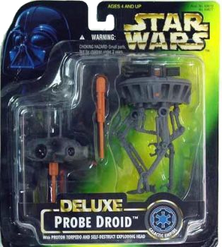 Star Wars Playsets - Deluxe Probe Droid with Proton Torpedo and Self-Destruct Exploding Head - Power of the Force Green