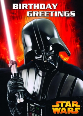 140982729.jpg Star Wars Greeting Cards - 220 x 156mm - Star Wars - Darth Vader - Birthday Sound Card - SC302