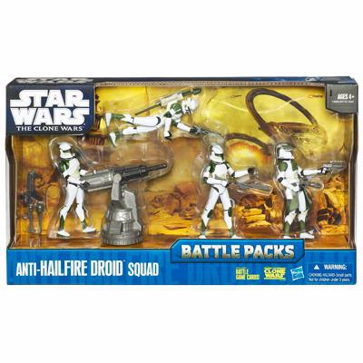 1457228951.jpg Star Wars Action Figures - Clone Wars Battle Packs - Anti-Hailfire Droid Squad - Bantha Squad (Two Clone Troopers-Aerial Recon Trooper-Clone Commander)