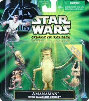 Star Wars Action Figure - Amanaman with Salacious Crumb - Power of the Jedi