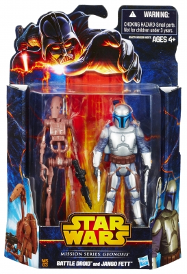 Star Wars Action Figure - Mission Series 2013 - Jango Fett and Battle Droid - Geonosis
