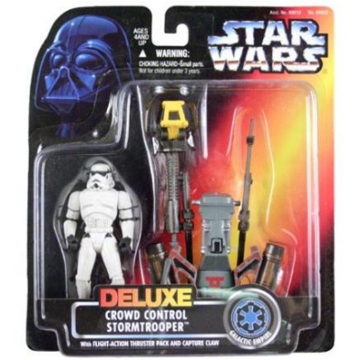 Star Wars Playsets - Deluxe Crowd Control Stormtrooper with Flight Action Thruster Pack and Capture Claw