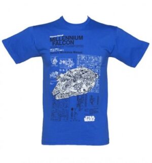 Star Wars T-SHIRTS - Haynes Millennium Falcon Manual - Blue - Unisex