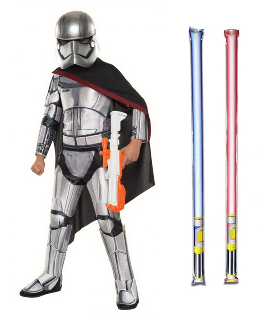 1517258724.jpg Star Wars Costume Super Deluxe Child - Captain Phasma The Force Awakens - WITH x2 FREE LIGHTSABERS