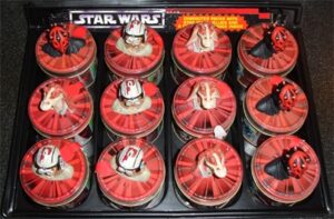Star Wars Episode 1 Character Jellies Shaped Tins x 12 in Presentation tray - Very Rare