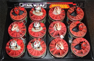 1522023985.jpg Star Wars Episode 1 Character Jellies Shaped Tins x 12 in Presentation tray - Very Rare