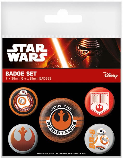 Star Wars Gifts and Games - Pin Badges 5-Pack - Episode VII Join The Resistance