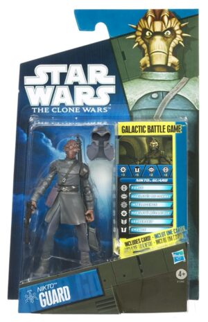 Star Wars Action Figure - Clone Wars - Nikto Guard Toys R Us Exclusive inc. Battle Game Card