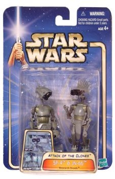 Star Wars Action Figures - SP-4 and JN-66 - Attack of the Clones - Saga Collection