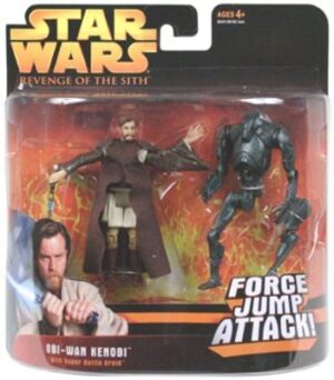 Star Wars Action Figure - Obi Wan Kenobi with Super Battle Droid - Deluxe Figure Set