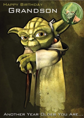 Star Wars Greeting Cards - 178 x 128mm - Clone Wars - Grandson Badged - SW349
