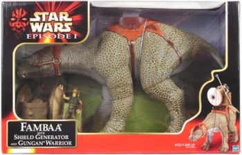 Star Wars Beast - Fambaa with Sheild Generator and Gungan Warrior - Attack of the Clones