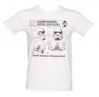 1648072857.jpg Star Wars T-SHIRTS - Haynes Stormtrooper Helmet Manual - White - Unisex