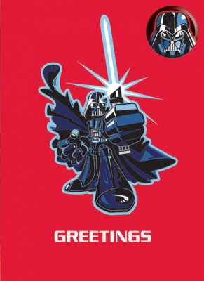 Star Wars Greeting Cards - 178 x 128mm - Star Wars - Darth Vader Badged - Blank - SW326