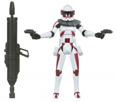 1711582847.jpg Star Wars Action Figure - Clone Wars 2009 - Clone Commander Thire with Firing Missile Launcher