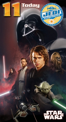 1729986275.jpg Star Wars Greeting Cards - 232 x 128mm - Star Wars - Age 11 Badged - SW306/1