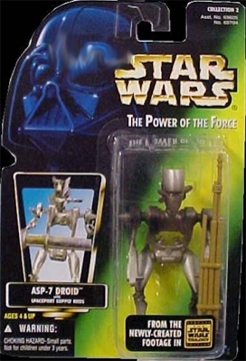 Star Wars Action Figure - ASP-7 Droid with Spaceport Supply Rods