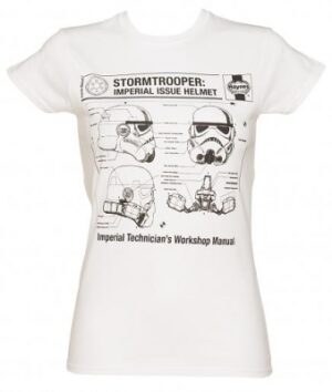 Star Wars T-SHIRTS - Haynes Stormtrooper Helmet Manual - White - Ladies