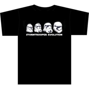 Star Wars T-SHIRTS - Stormtrooper Evolution - Black - Adult Unisex