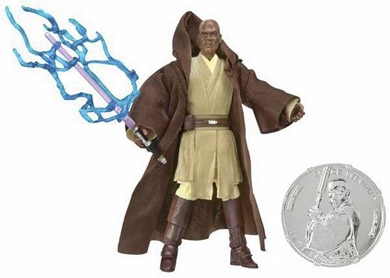 1756493445.jpg Star Wars Action Figure - Mace Windu - Revenge of the Sith - Exclusive Collector Coin -30th Anniversary
