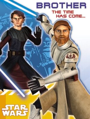 Star Wars Greeting Cards - 220 x 128mm - Clone Wars - Brother Die Cut - SW371