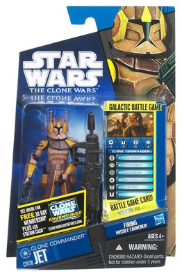 1776622874.jpg Star Wars Action Figure - Clone Wars - Clone Commander Jet with Firing Missile Launcher inc. Battle Game Card