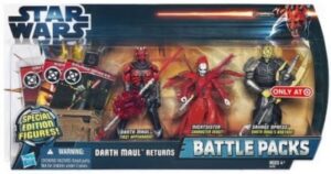 Star Wars Action Figures - Clone Wars Battle Packs - Darth Maul Returns - Darth Maul - Nightsister - Savage Opress