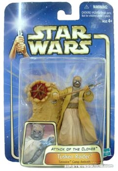 Star Wars Action Figures - Tusken Raider with Massiff - Attack of the Clones - Saga Collection