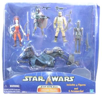 1879681598.jpg Star Wars Saga Ultimate Bounty - Bossk - Aurra Sing - IG-88 - Boba Fett and Swoop Bike