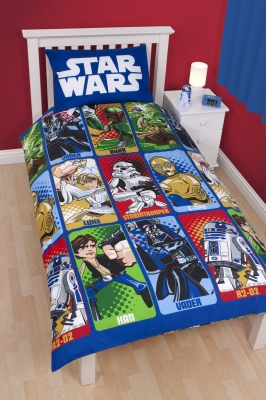 Star Wars BEDDING - Star Wars Cartoon - Single Rotary Duvet Set
