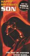 1888192159.jpg Star Wars Greeting Cards - 232 x 128mm - Star Wars - Darth Vader - Son Badged - SW311