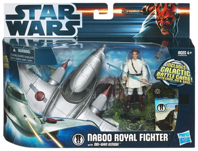 Star Wars VEHICLES - Naboo Royal Fighter with Obi-Wan Kenobi