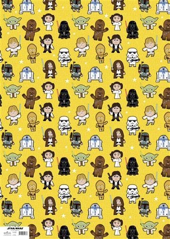 1907518963.jpg Star Wars Gift Wrap and Tags - Original Trilogy Cartoon