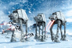 ONLY £6.99 - Star Wars Poster - Star Wars Hoth Battle - 91.5 x 61cm - FP3030