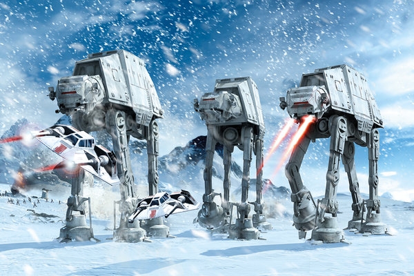ONLY £6.99 - Star Wars Poster - Star Wars Hoth Battle - 91.5 x 61cm - FP3030