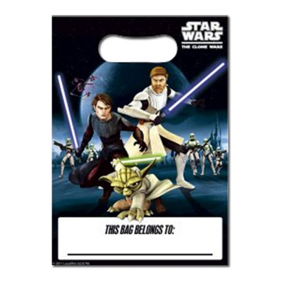 194470672.jpg Star Wars Party Supplies - Clone Wars Loot Bags - Set of 8