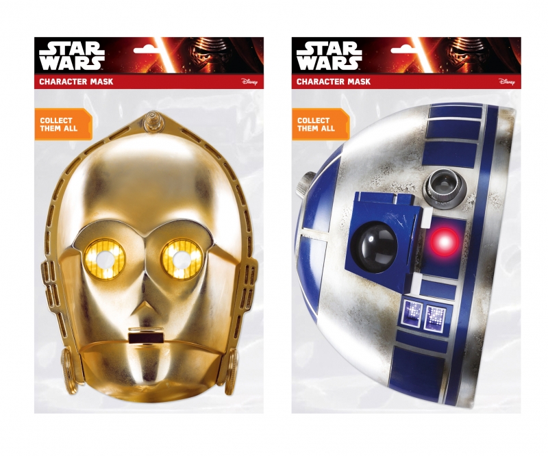 1958988679.jpg Star Wars MASKS - Character Mask Party Pack 17 - 1 x C-3PO- 1 x R2-D2