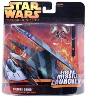 Star Wars Action Figure - Vulture droid with Firing Projectile and Buzz Droid - Deluxe Figure Set