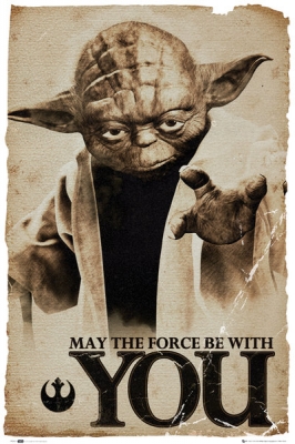 ONLY £6.99 - Star Wars Poster - Star Wars Yoda May The Force - 61 x 91.5cm - FP2961