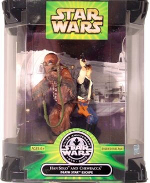 Star Wars Action Figure - Han Solo and Chewbacca Death Star Escape - Power of the Jedi