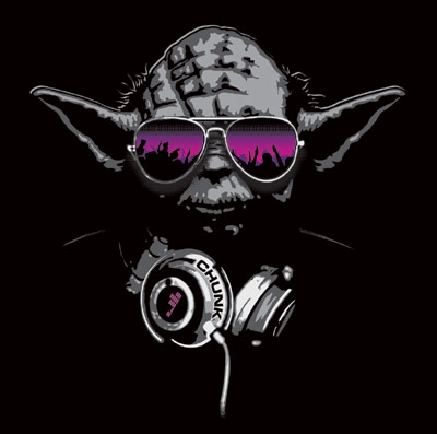 Star Wars Greeting Cards - 160 x 160 mm - Star Wars Art - Yoda DJ - Blank Inside - SW404