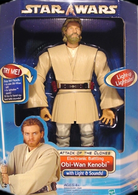 2057010510.jpg Star Wars 12 inch Figure - Electronic Battling Obi-Wan Kenobi with Lights and Sounds