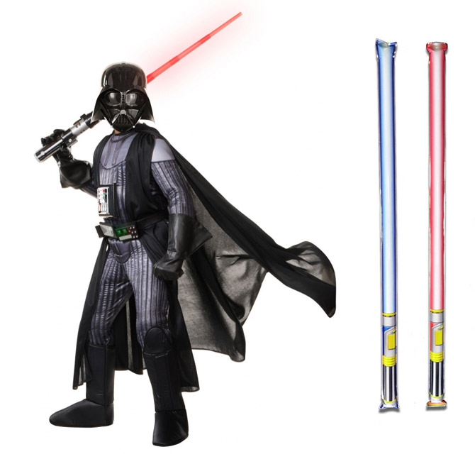 2064914078.jpg Star Wars Costume Super Deluxe Child - Darth Vader - WITH x2 FREE LIGHTSABERS