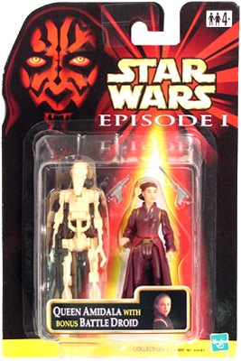 Star Wars Action Figure - Queen Amidala with Bonus Battle Droid - Episode 1
