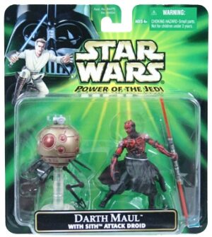 Star Wars Deluxe Figures - Darth Maul with Sith Attack Droid - Power of the Jedi