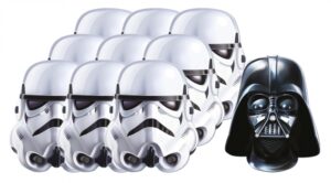 Star Wars MASKS - Character Mask Party Pack 1 - 9 x Stormtroopers - 1 x Darth Vader